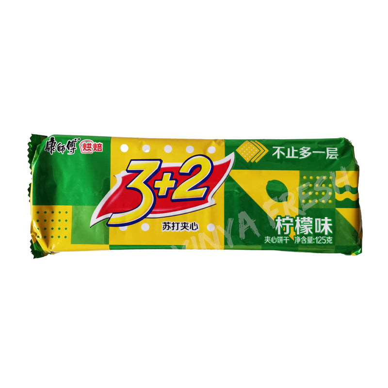 3+2 Soda Sandwich Lemon Crackers KANGSHIFU 125g
