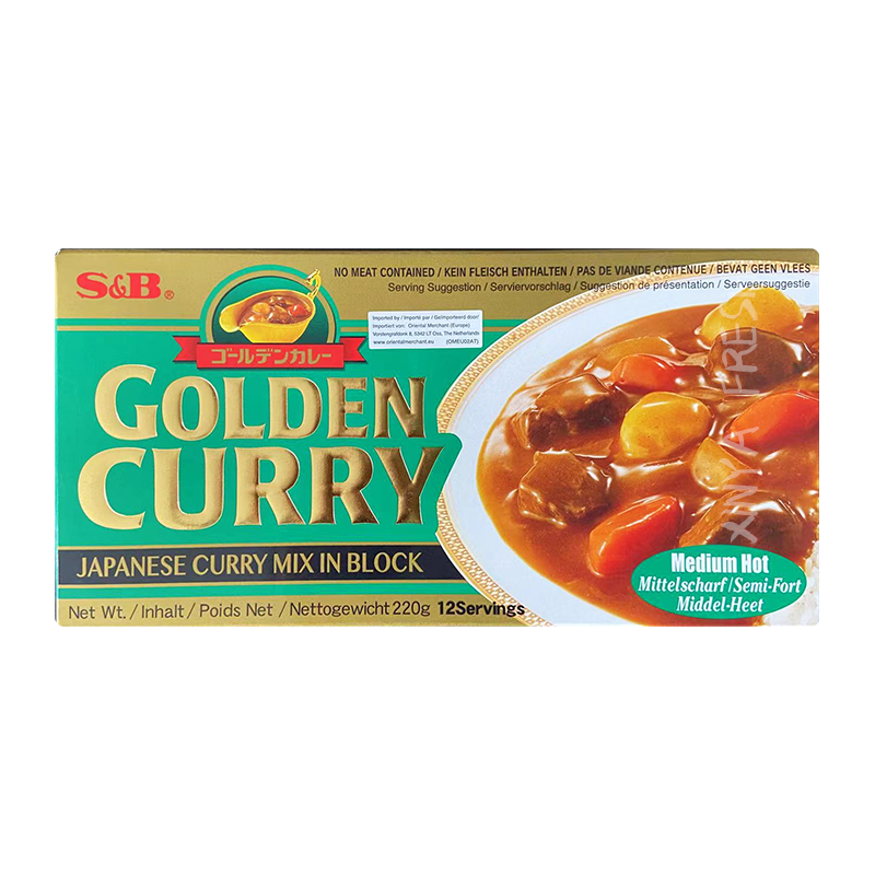 Golden Curry Japanese Curry Mix Medium Hot S&B 220g