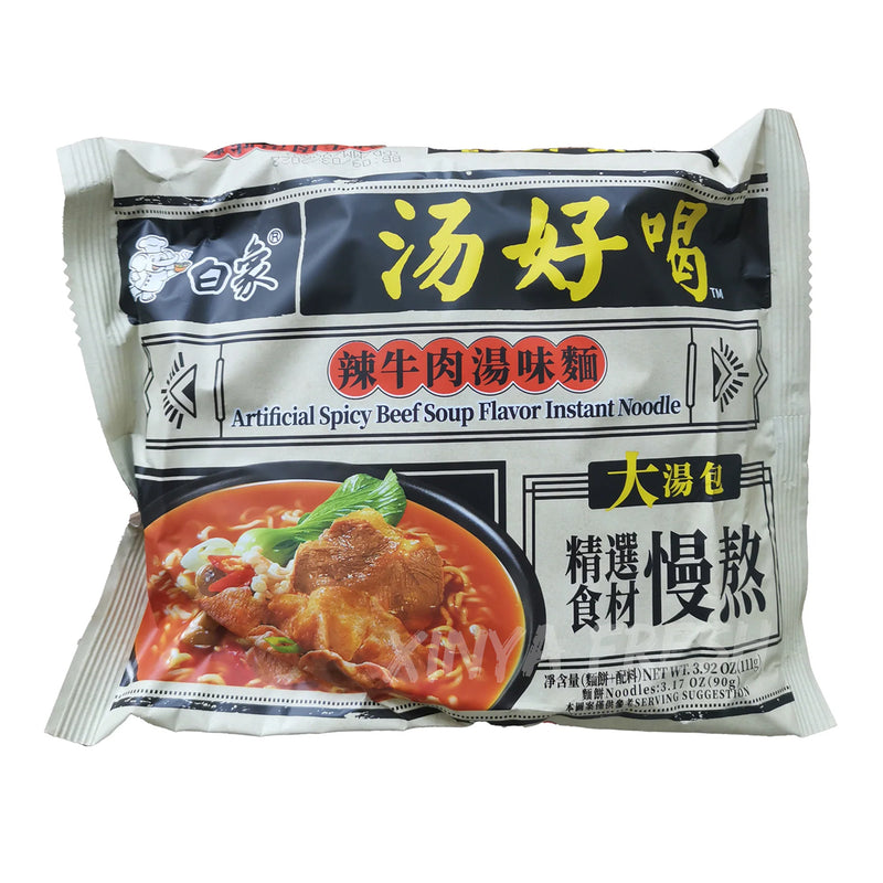 Instant Noodles Spicy Beef Soup Flavor BAIXIANG 111g