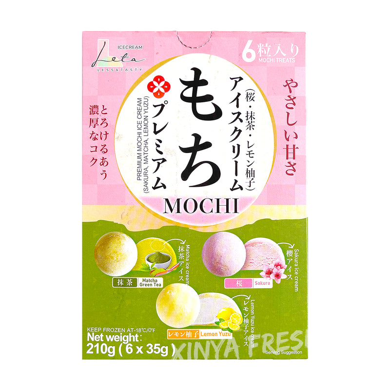 Mochi Ice Cream (Sakura, MATCHA, Lemon Yuzu Flavor) LETA 210g