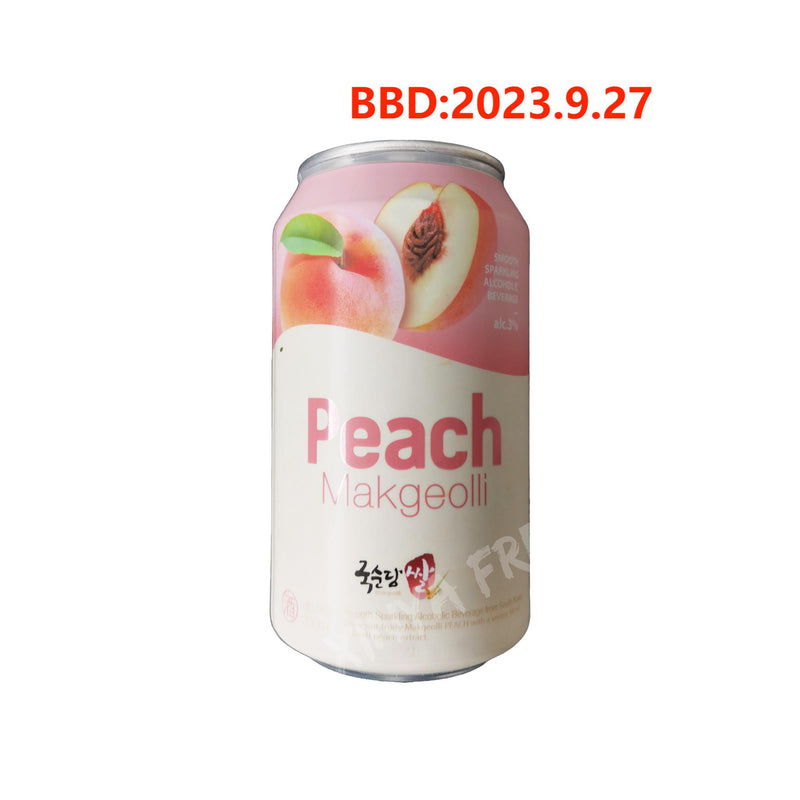 Makgeolli Sparkling Rice Wine Peach 3% vol. KOOKSOONDANG 350ml