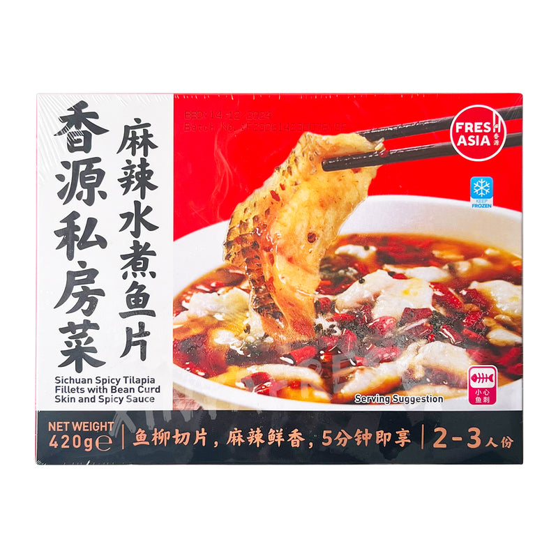 Sichuan Spicy Tilapia Fillets with Beancurd Skin and Spicy Sauce FRESHASIA 420g