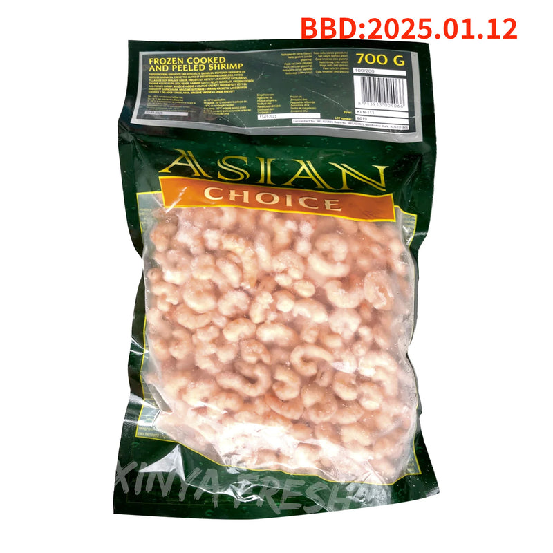 Frozen Peeled and Cooked Shrimp ASIANCHOICE 700g