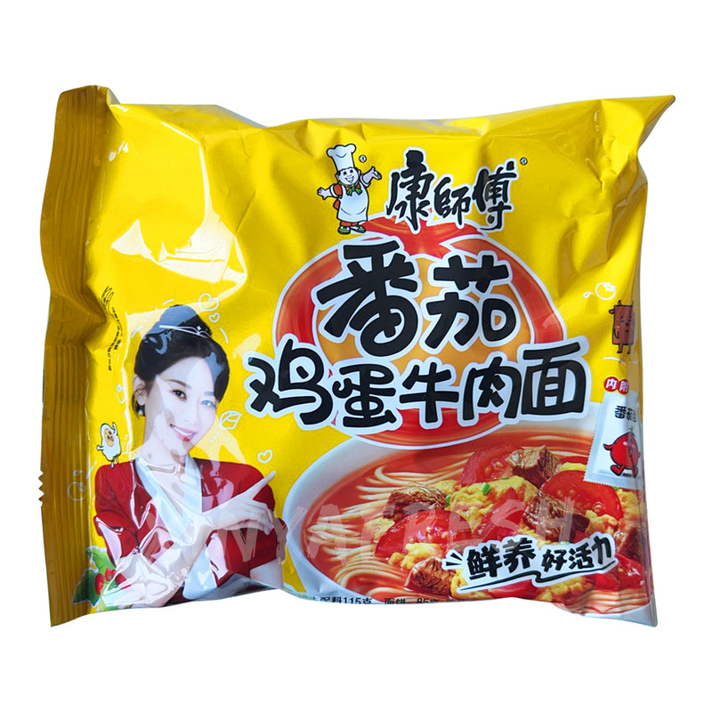 Instand Noodle Fried Egg&Tomatos Beef Soup Flavour KANGSHIFU 115g