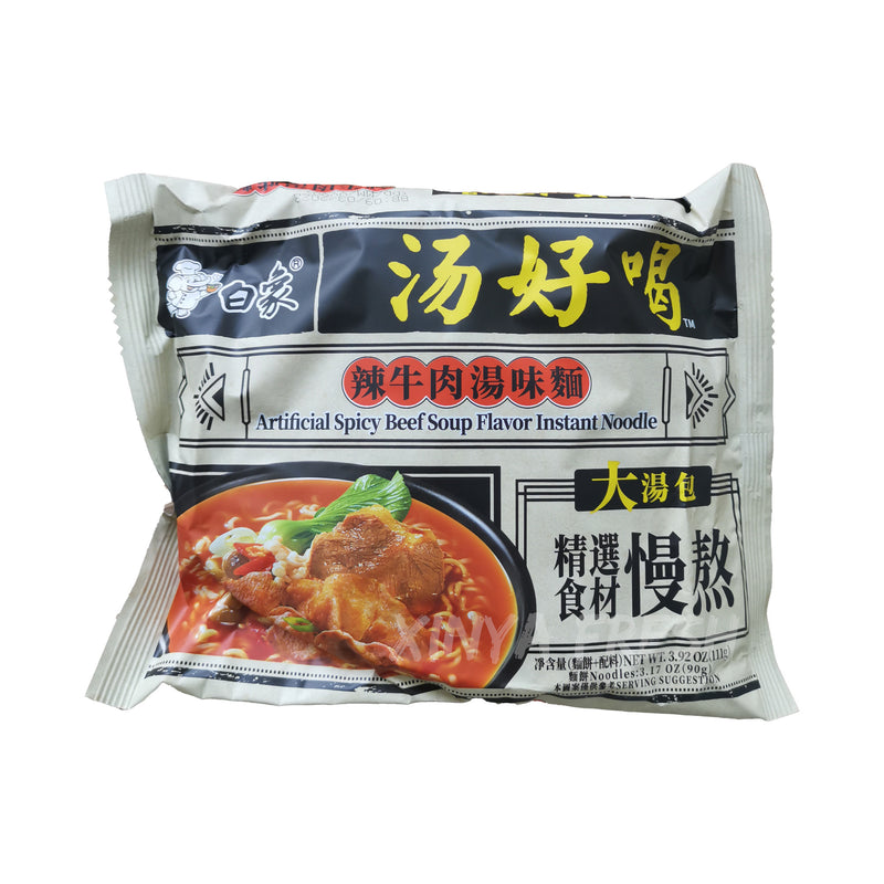 Instant Noodles Spicy Beef Soup Flavor BAIXIANG 111g
