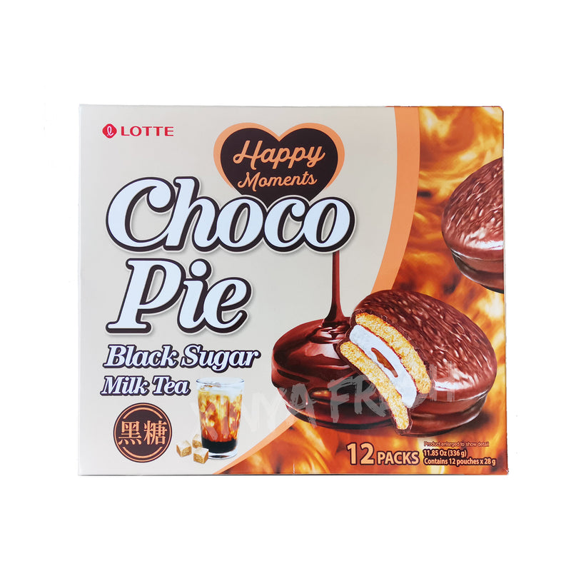 Choco Pie Black Sugar Milk Tea Flavor LOTTE 12*28g