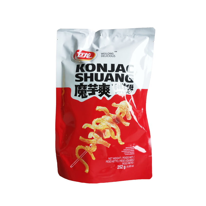 Konjac Shuang Snack Hot Spicy WEI LONG 252g