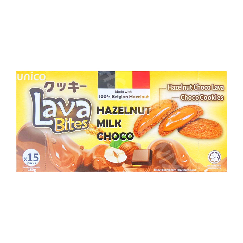 Lava Bites Cookies Hazelnut Milk Choco Flavour UNICO 150g