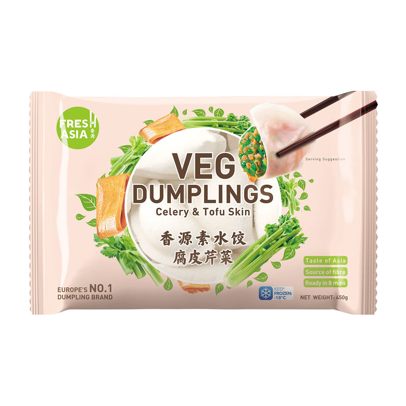 Celery & Tofu Skin Dumplings FRESHASIA 450g